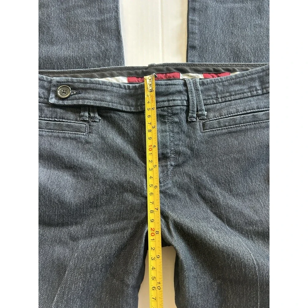 2000s Low Rise Flared Jeans Button Y2K Grunge Office Siren Parisian Twee Preppy - Picture 7 of 10